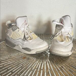 Jordan Kids White and Cream Sneakers